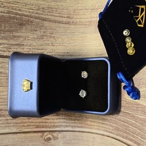 Moissanite Diamond Earrings 2 Carat Studs 8.0 mm Brilliant Round Cut Round**